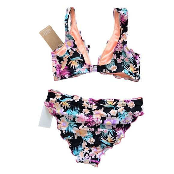 NWT Hobie Girls Kids' Island Merrow Two-Piece Swimsuit - Picture 2 of 4